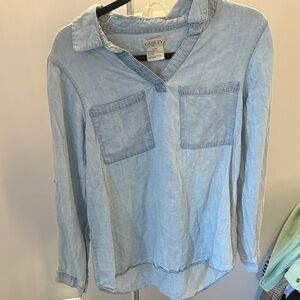 Light Blue Women's Button Down Shirt